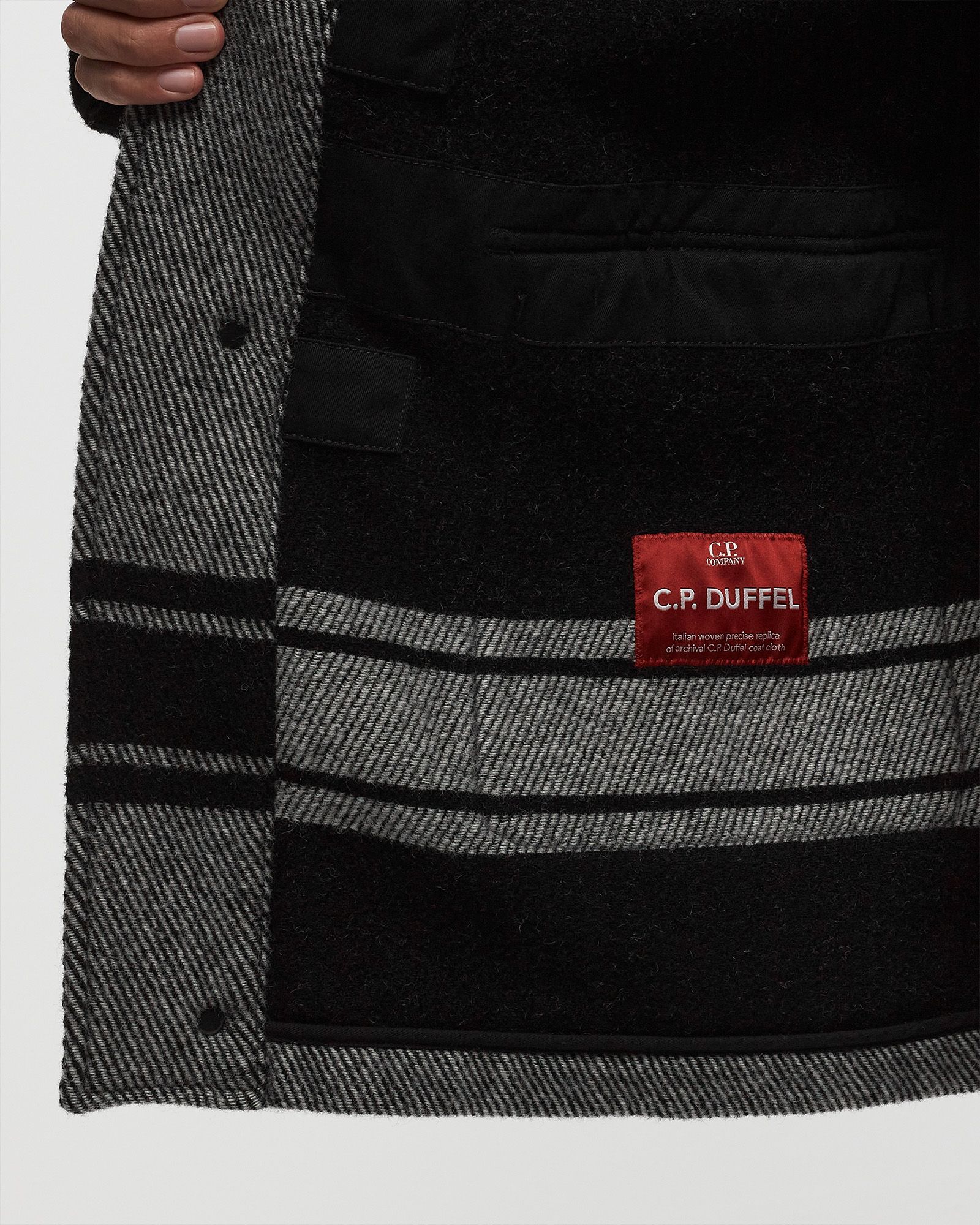 C.P. DUFFEL JACQUARD STRIPED COAT