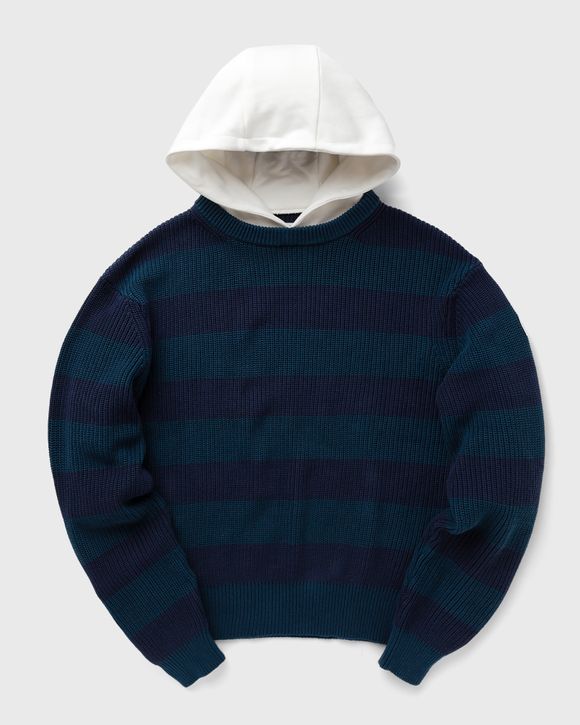 Ribbed store knit hoodie