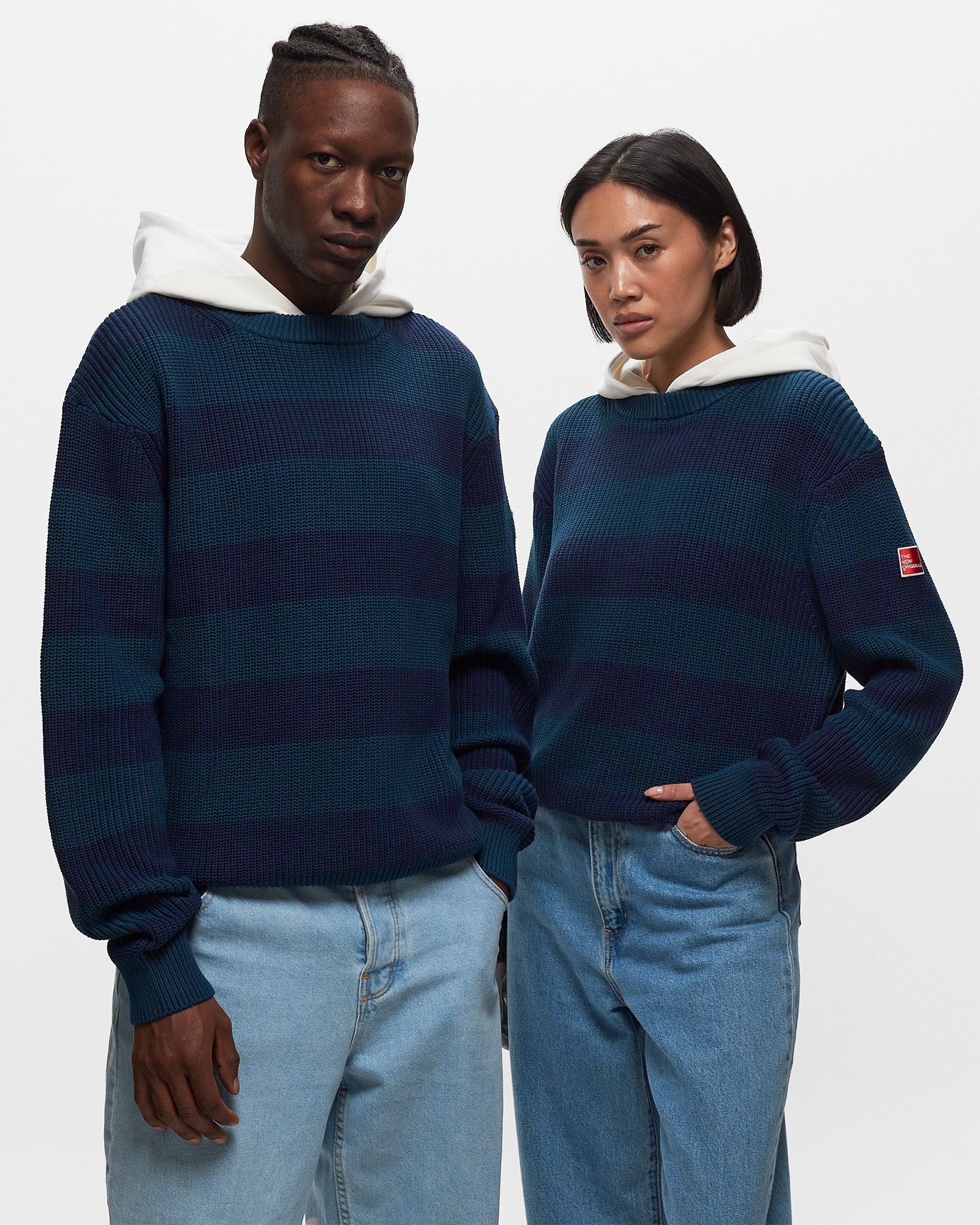 FISHERMAN RIB KNIT HOODIE