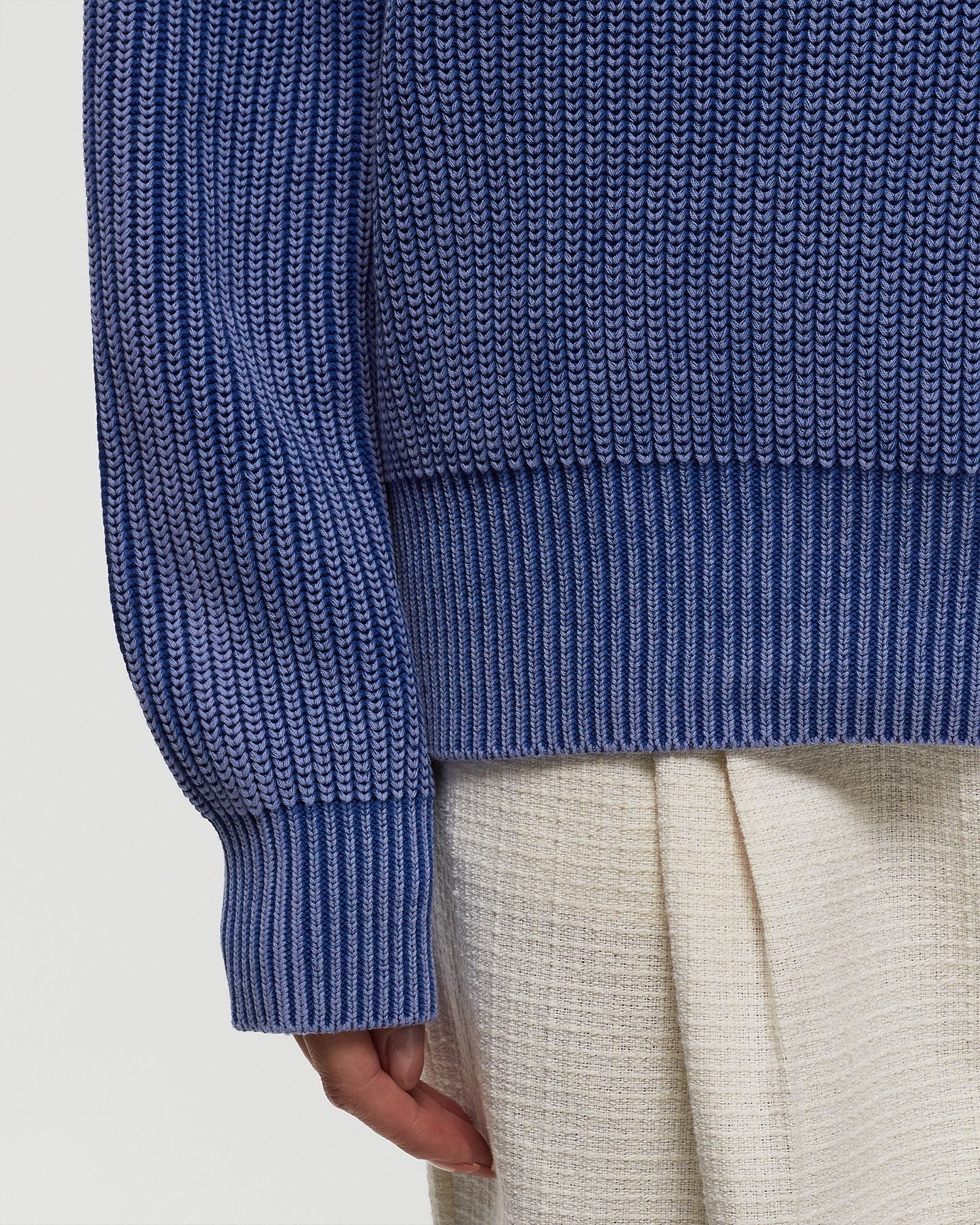 FISHERMAN RIB KNIT CREWNECK