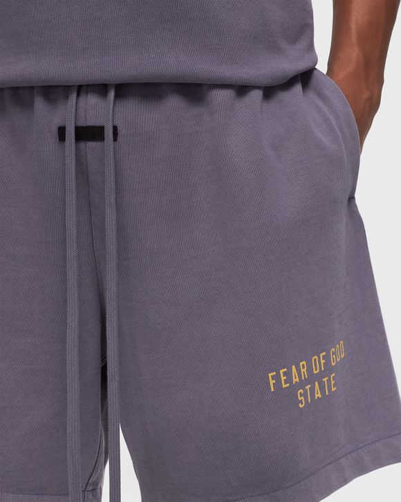 FEAR OF GOD ESSENTIALS logo-print Shorts | Purple | FARFETCH JO