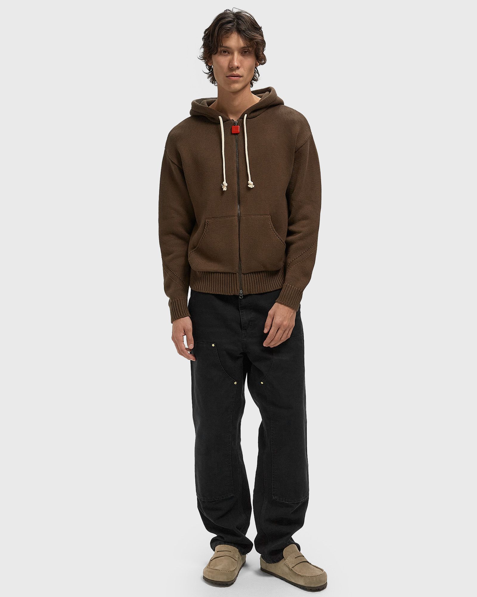 CHUNKY KNIT ZIP UP HOODIE