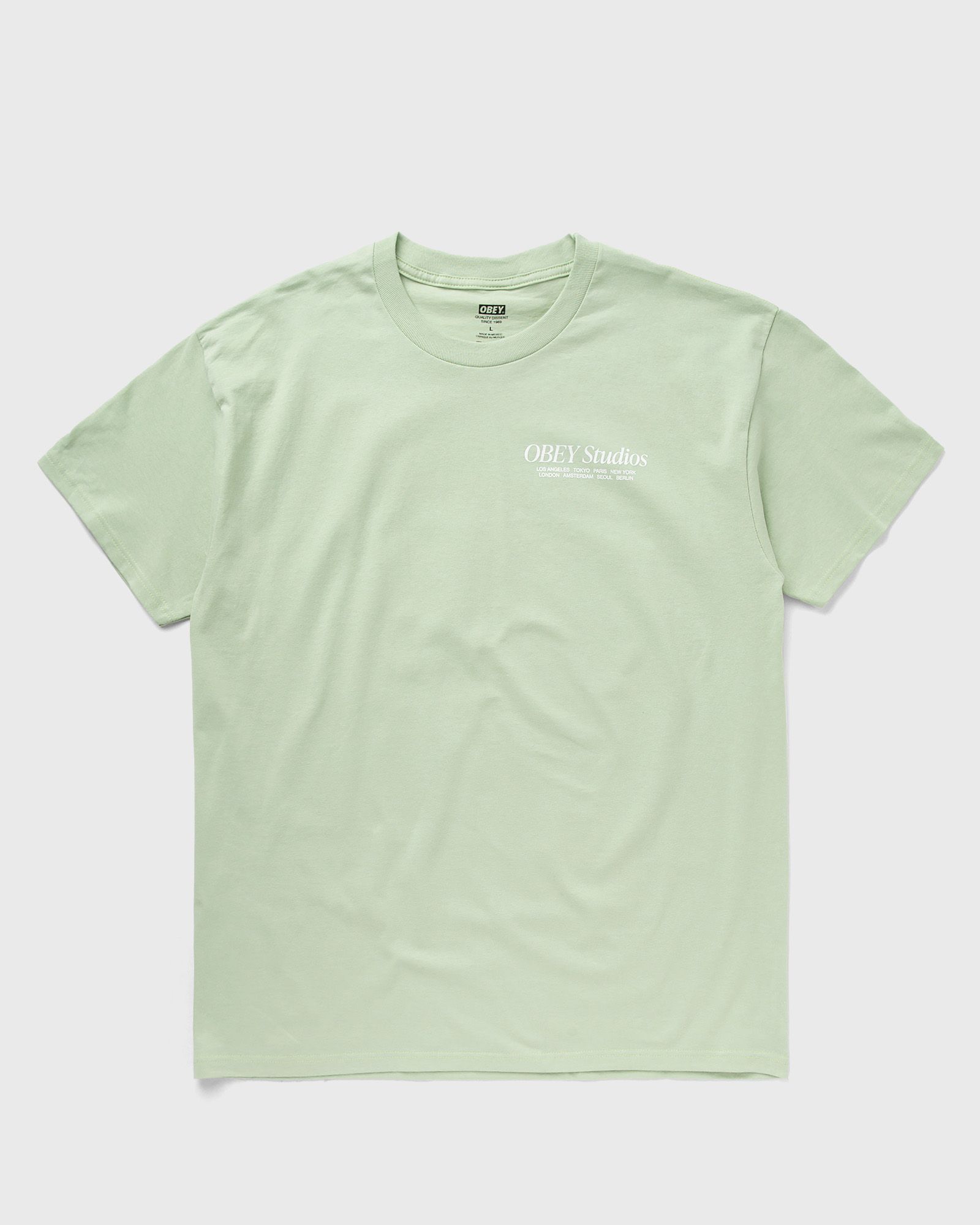 Obey - studios men shortsleeves green in größe:l