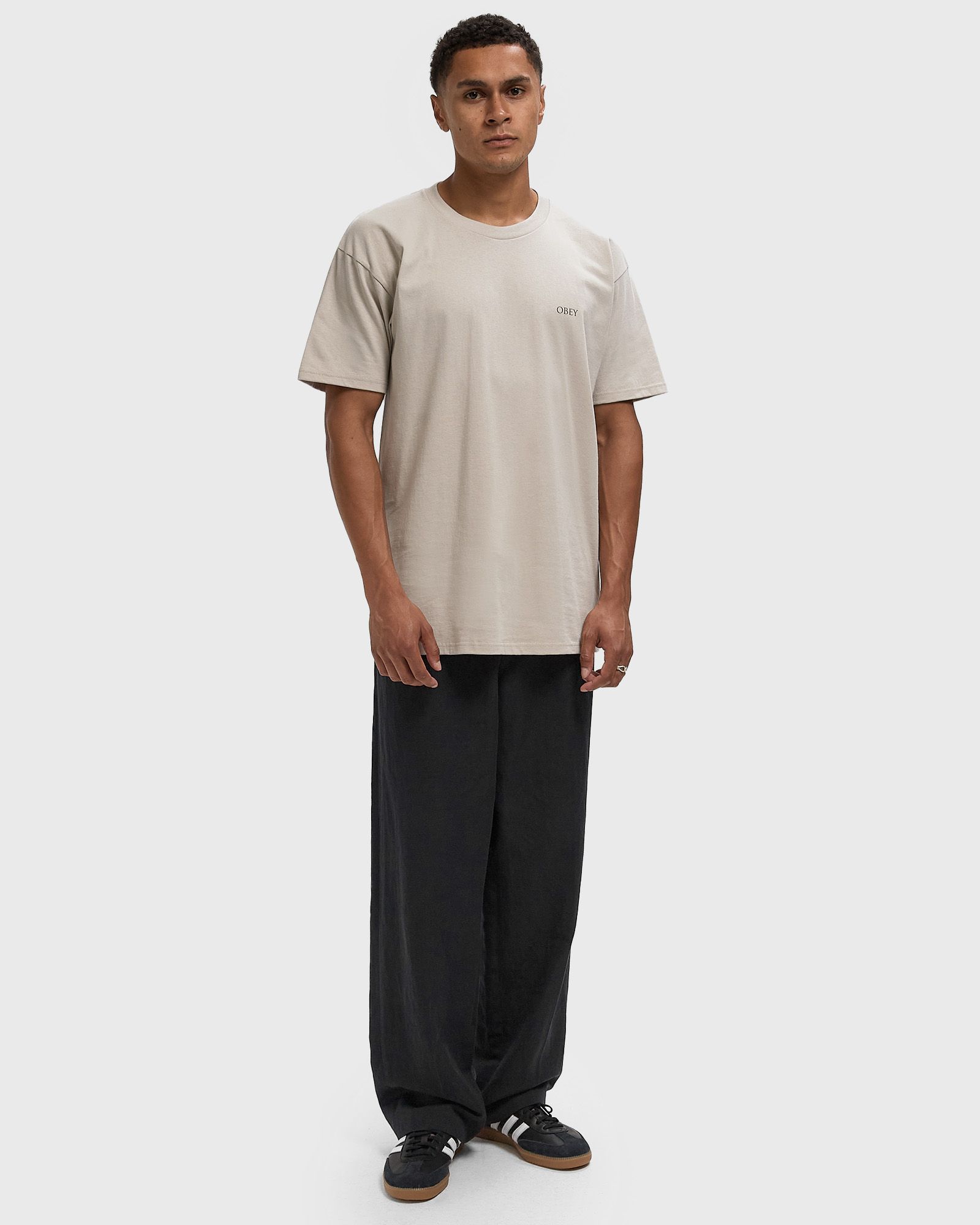 Obey peace & justice statue