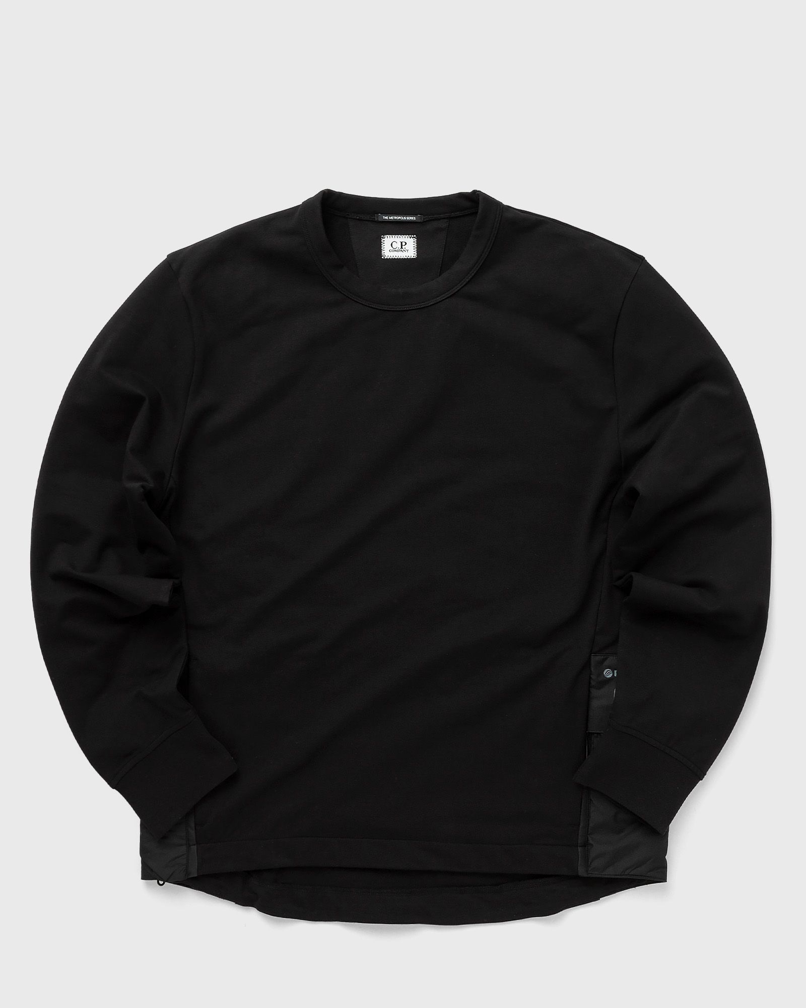 C.P. Company - stretch fleece mixed sweatshirts - crewneck men longsleeves black in größe:m