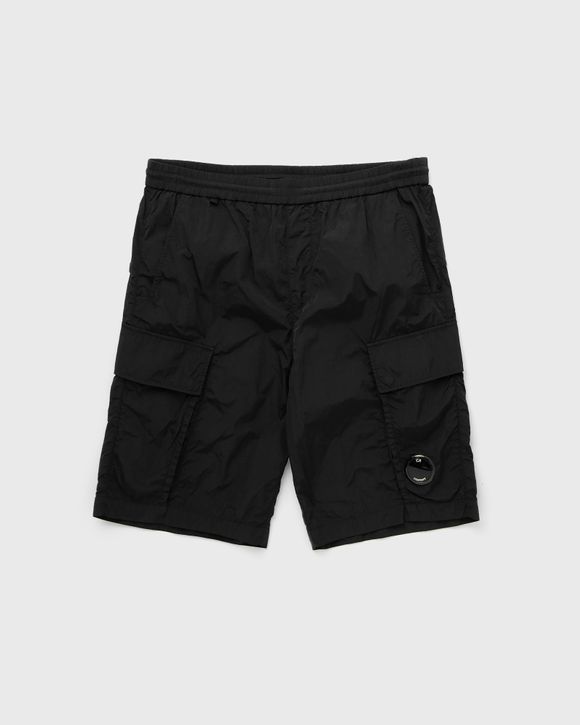 C.P. Company 50 Fili Lens-detail shorts - Black