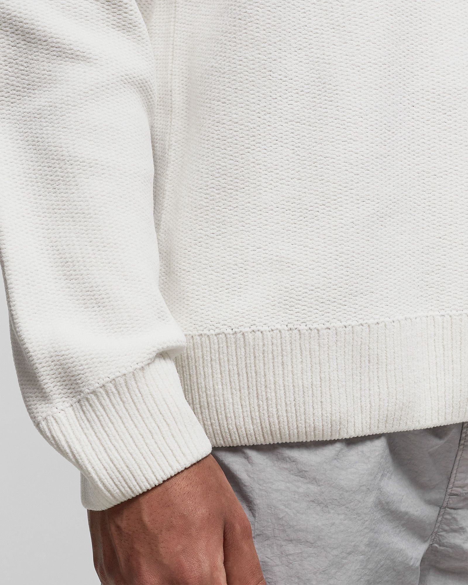 COTTON CHENILLE KNITWEAR - HOODED