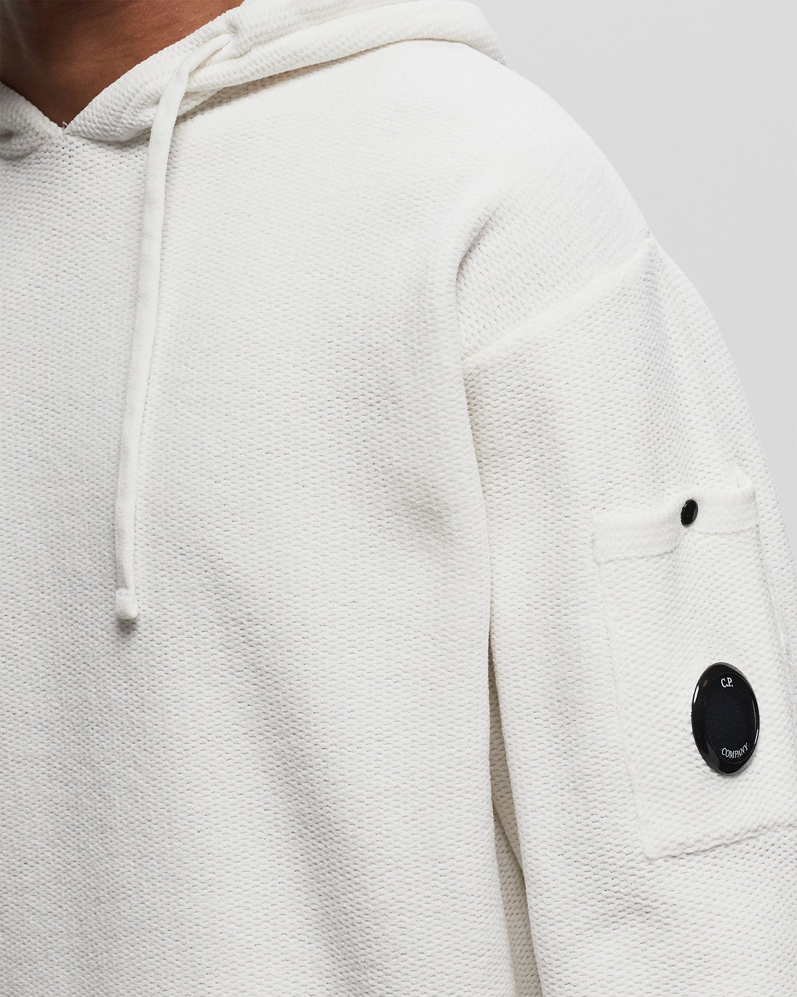 COTTON CHENILLE KNITWEAR - HOODED