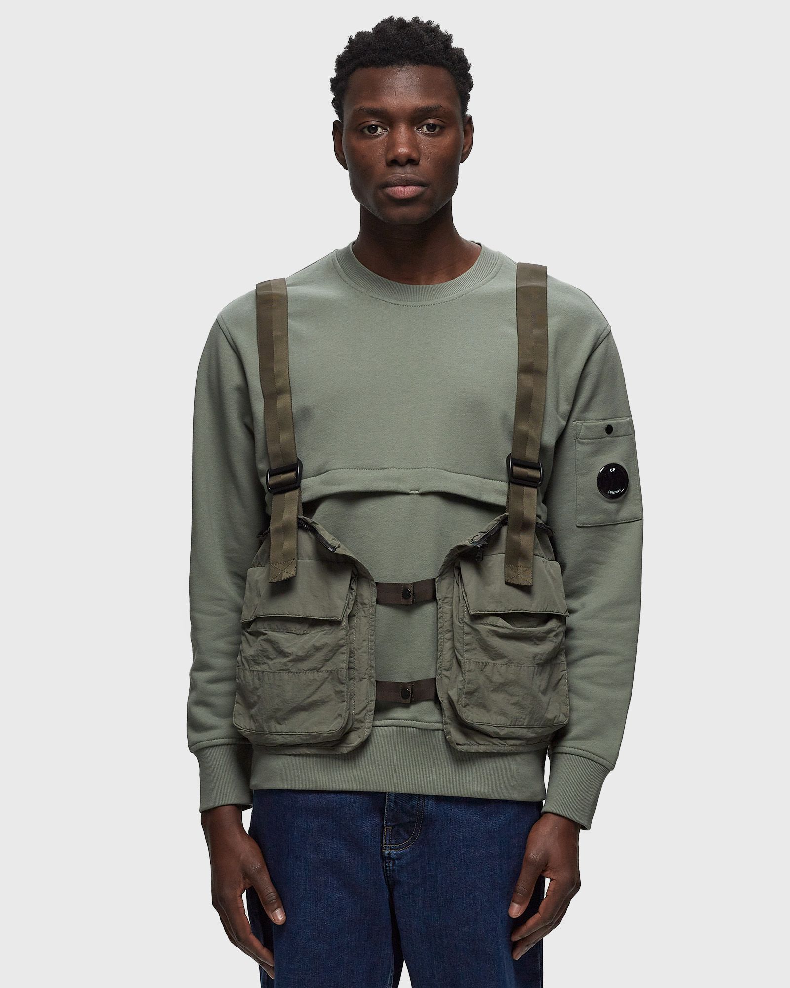 DIAGONAL RAISED FLEECE SWEATSHIRTS - CREWNECK