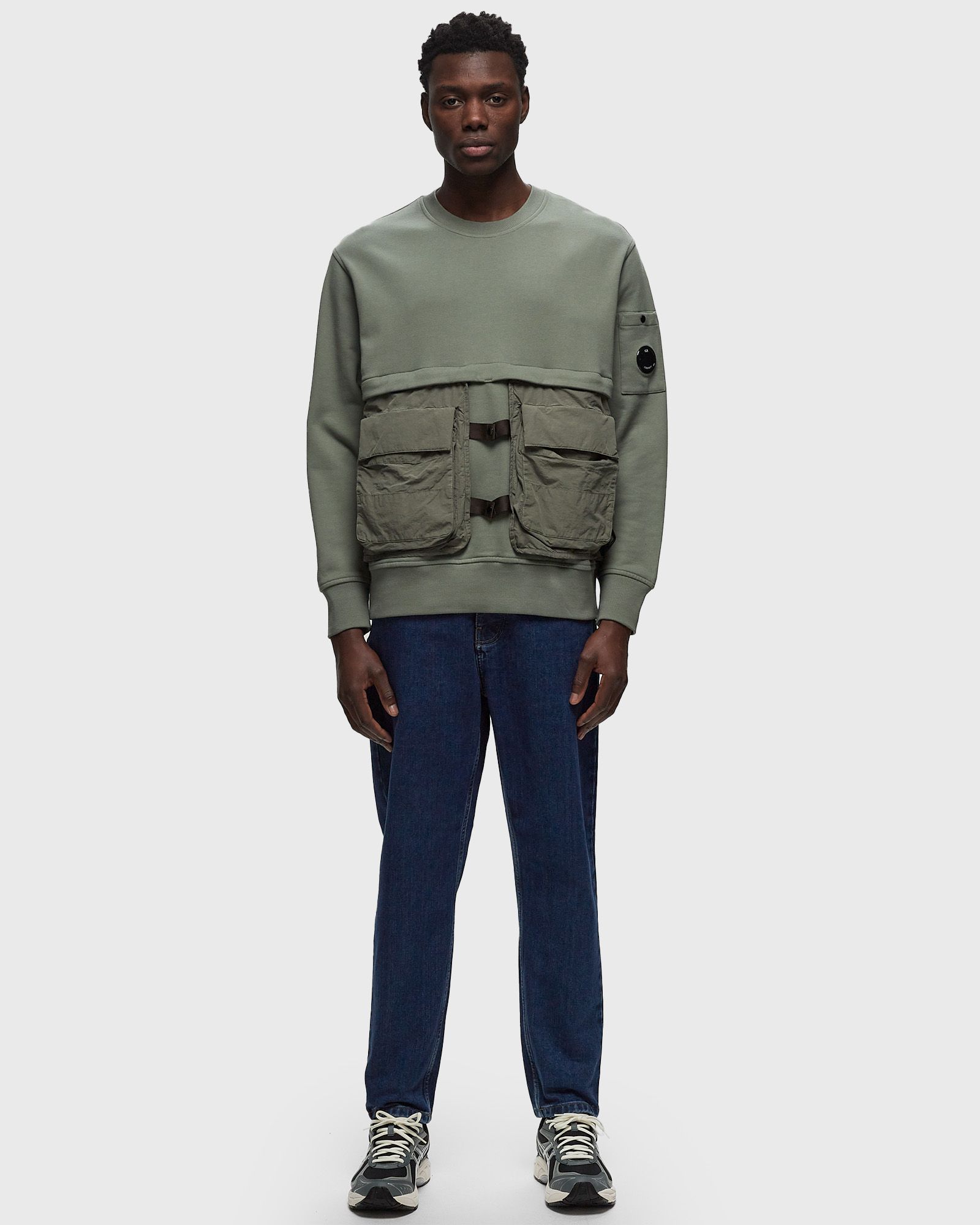 DIAGONAL RAISED FLEECE SWEATSHIRTS - CREWNECK