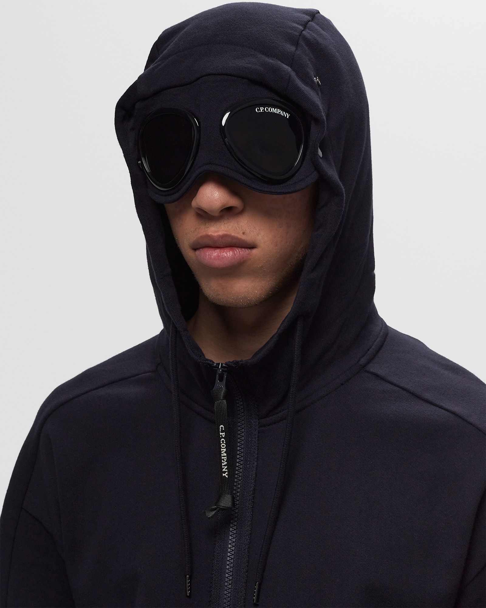 DIAGONAL RAISED FLEECE SWEATSHIRTS - HOODED OPEN