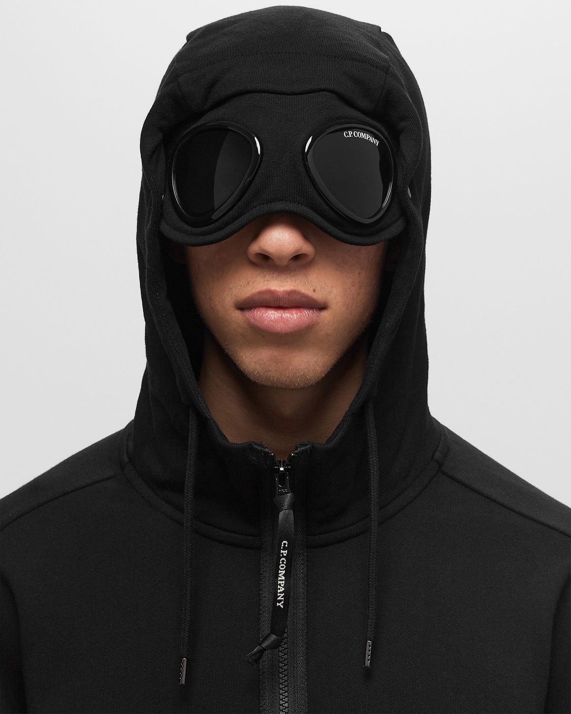 ★C.P. Company★ Diagonal Fleece Hood Black 18CMSS099B110044 C.P. Company DIAGONAL RAISED FLEECE SWEATSHIRTS - SWEAT