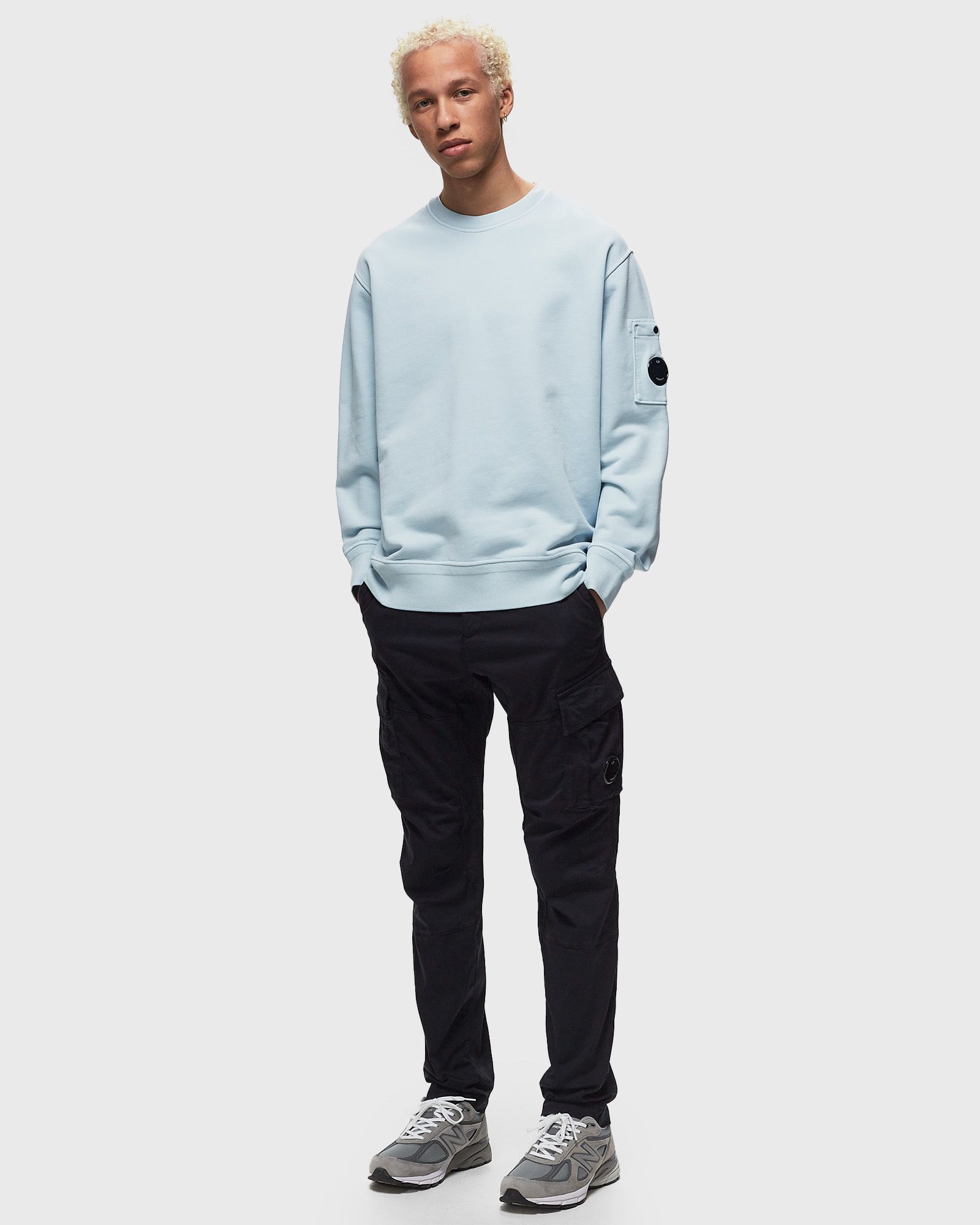 COTTON DIAGONAL FLEECE SWEATSHIRTS - CREWNECK