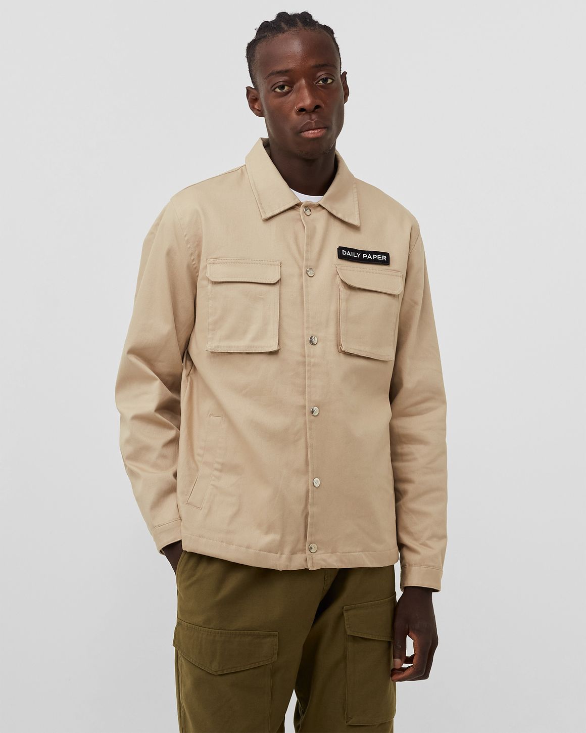 Daily Paper cargo coach jacket Beige BSTN Store