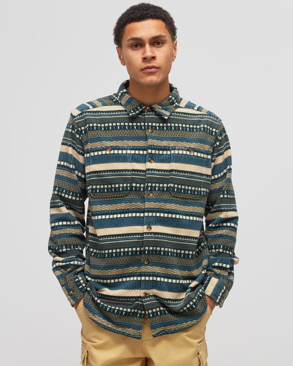Columbia Flare Gun™ Fleece Over Shirt Green/White | BSTN Store