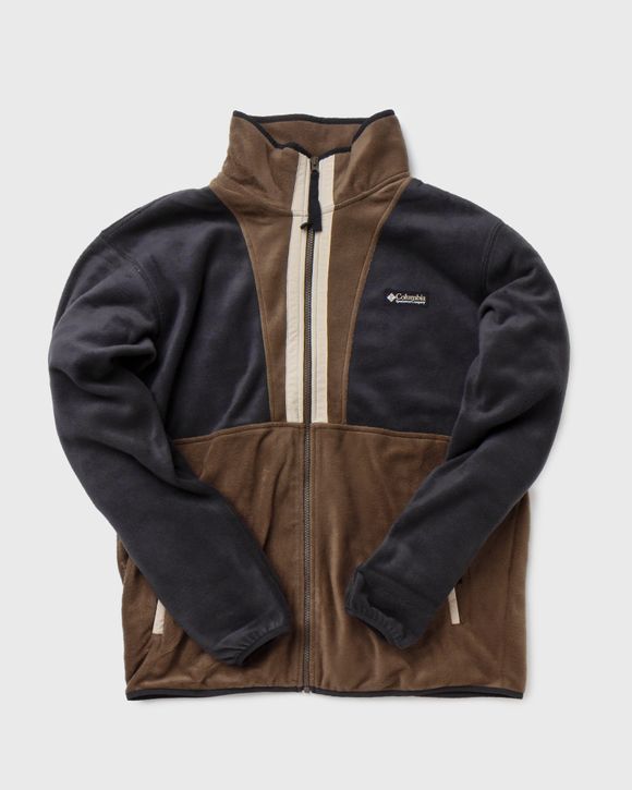 Columbia Back Bowl full zip fleece jacket in brown and green