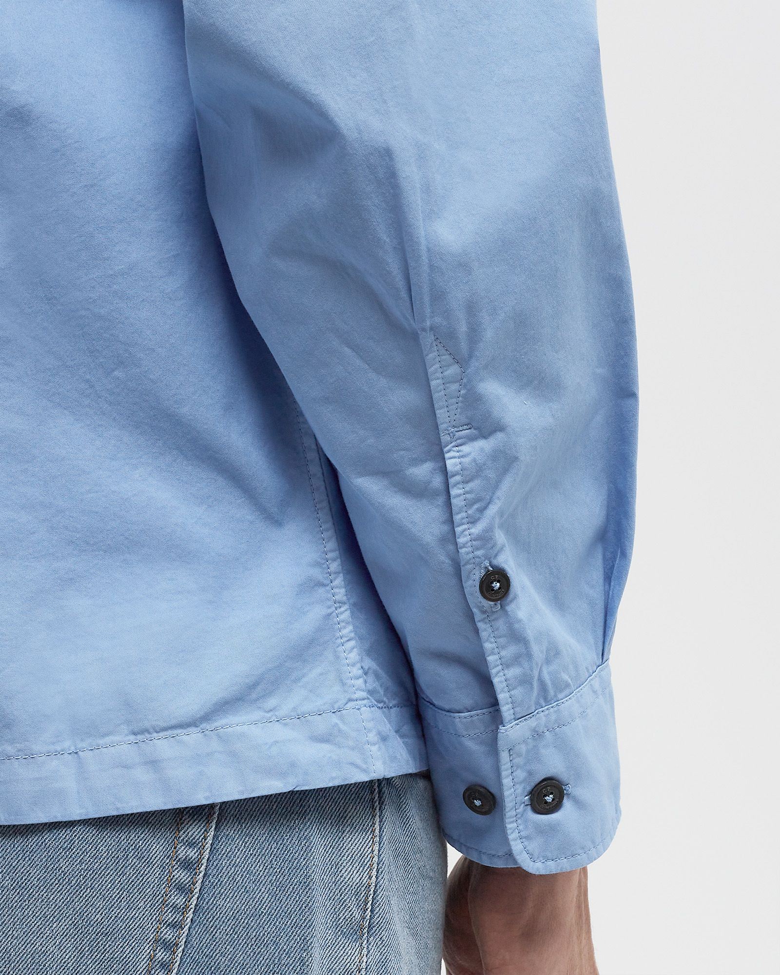 ORGANIC GABARDINE FULL ZIP OVERSHIRT