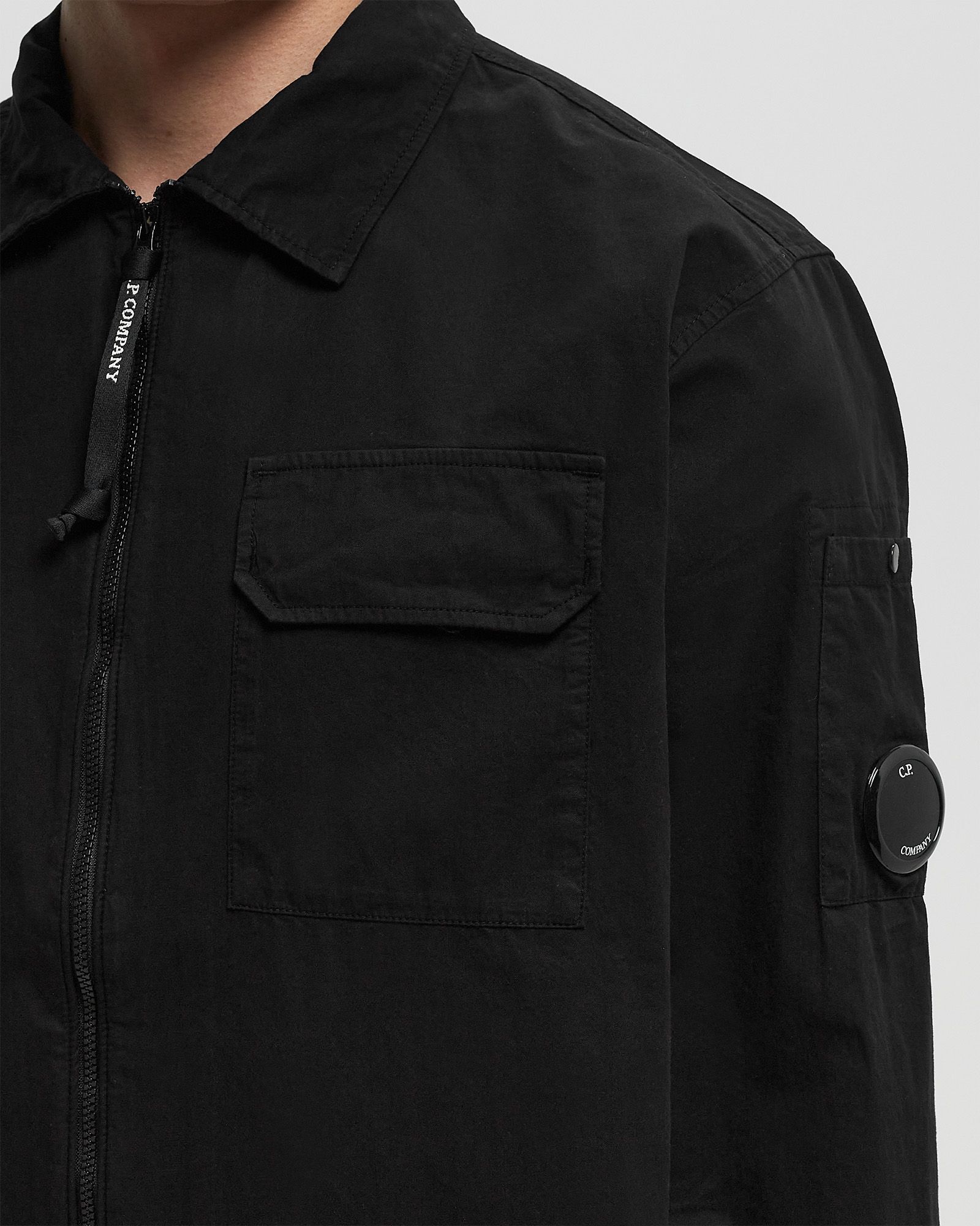ORGANIC GABARDINE FULL ZIP OVERSHIRT