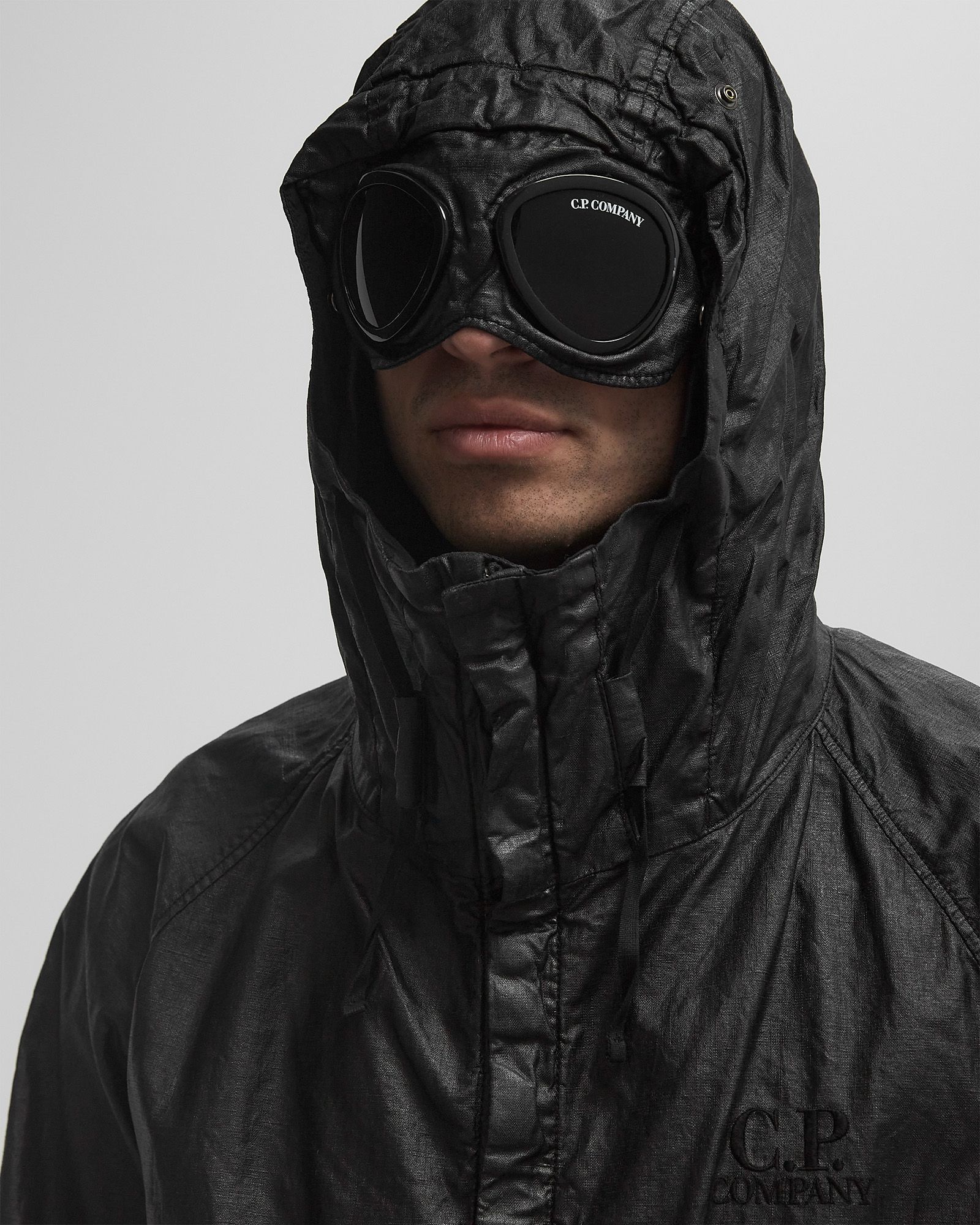 C.P. Company LINO WAX GOGGLE JACKET Black | BSTN Store