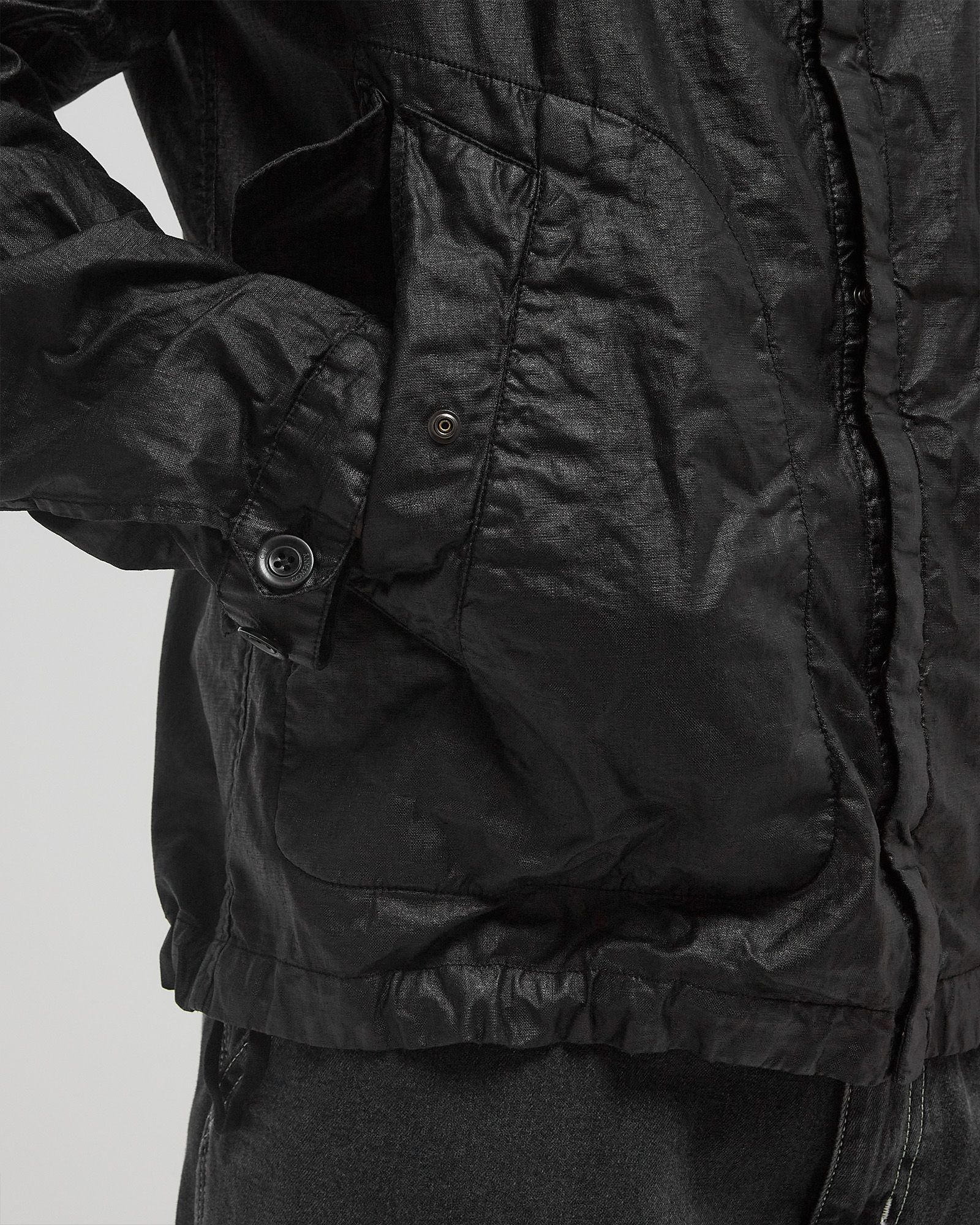 C.P. Company LINO WAX GOGGLE JACKET Black | BSTN Store