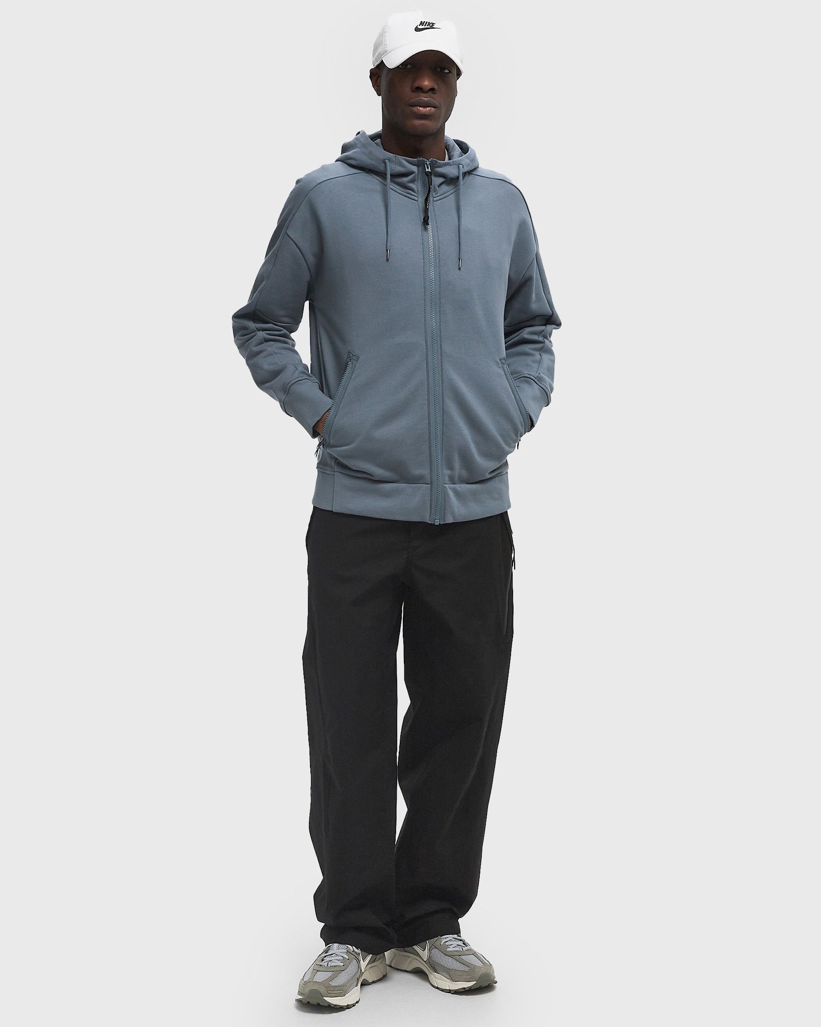 nn cpcompany C.P. Company DIAGONAL RAISED FLEECE GOGGLE ZIPPED HOODED