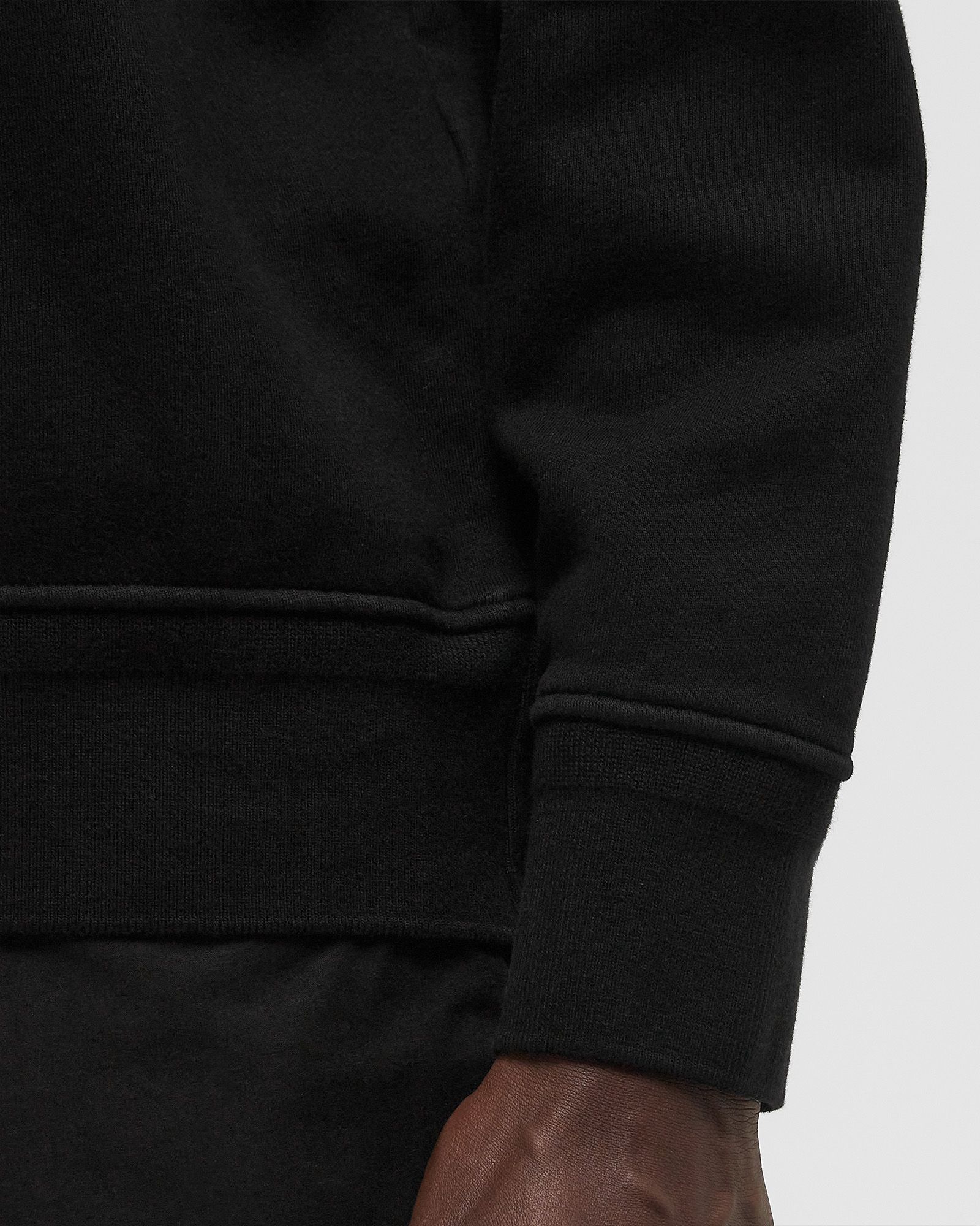 COTTON DIAGONAL FLEECE HALF ZIP SWEATSHIRT
