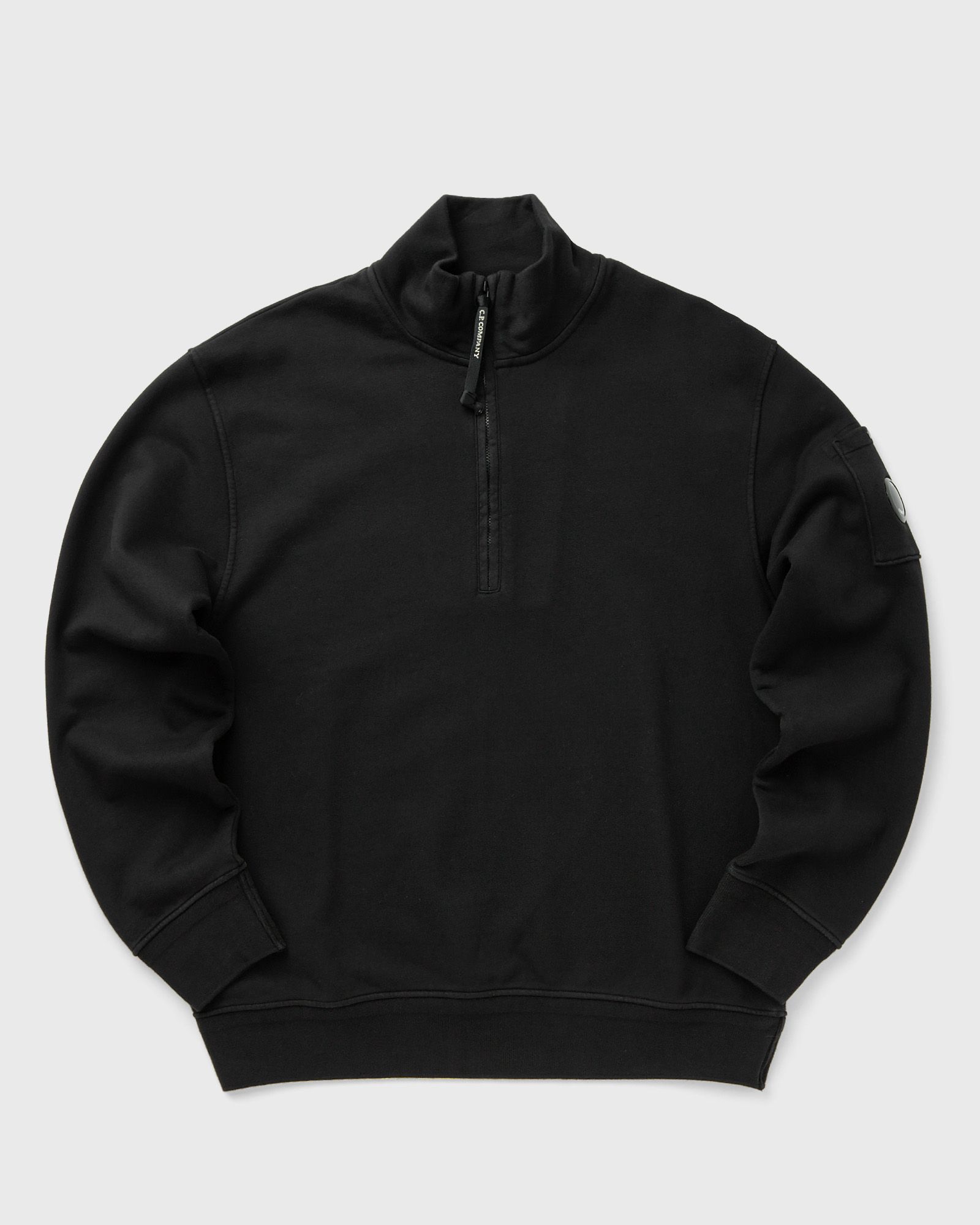 COTTON DIAGONAL FLEECE HALF ZIP SWEATSHIRT