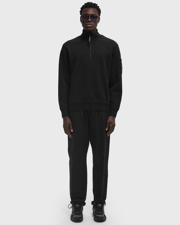 COTTON DIAGONAL FLEECE HALF ZIP SWEATSHIRT