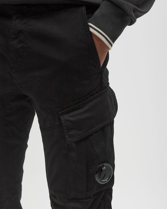 C.P. Company SATEEN STRETCH CARGO LENS PANTS Black | BSTN Store