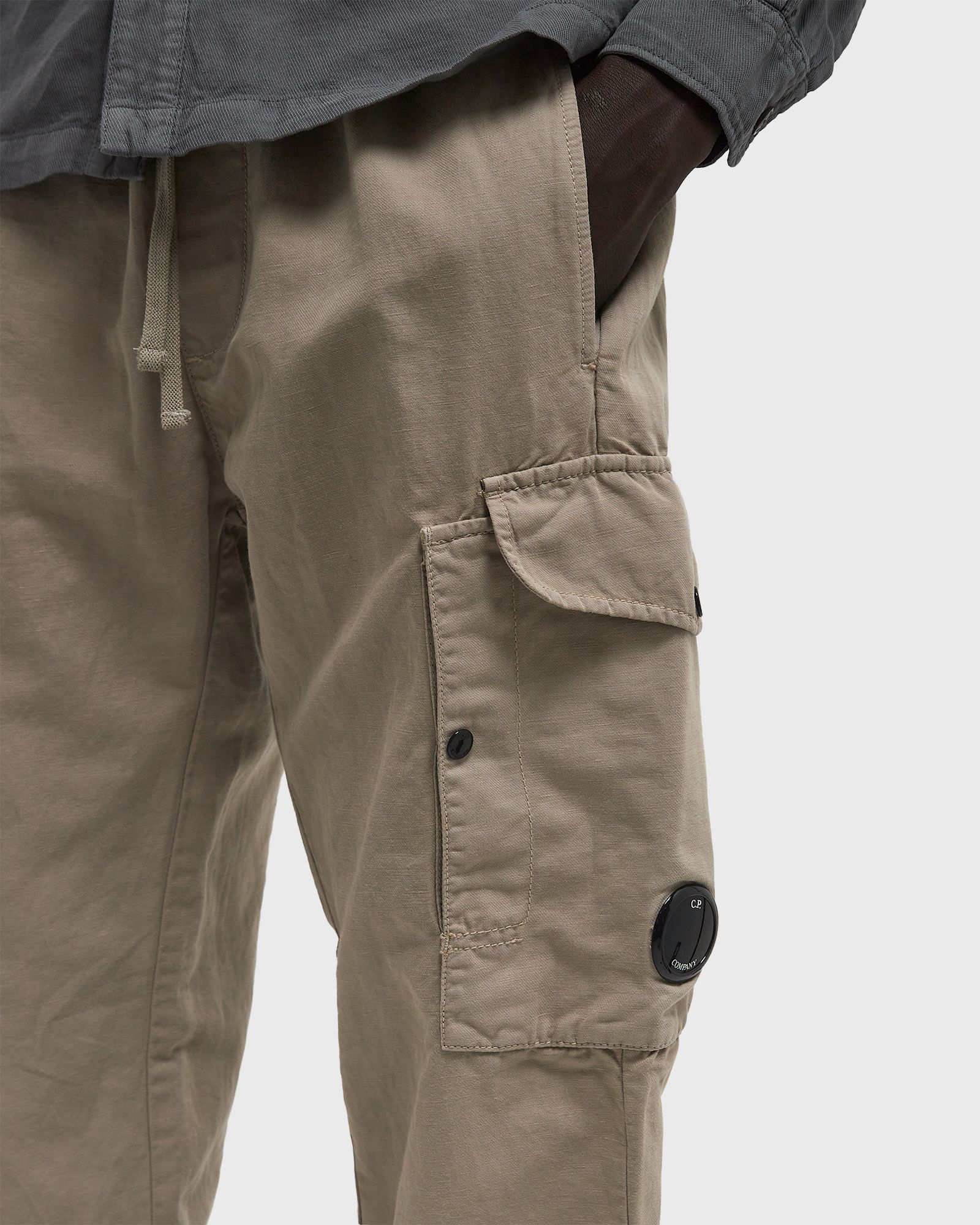 REGULAR FIT COTTON/LINEN PANTS