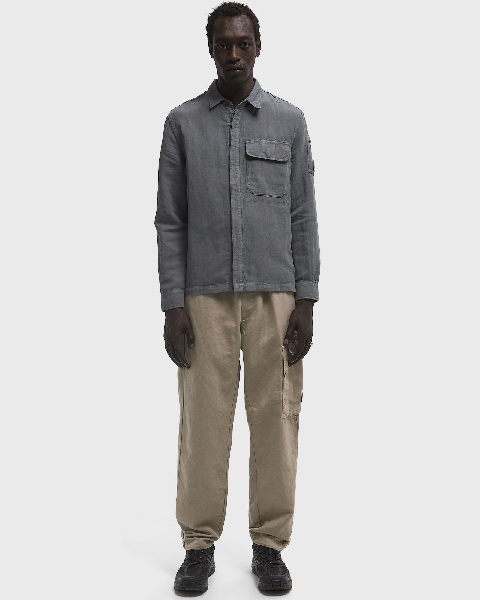 REGULAR FIT COTTON/LINEN PANTS