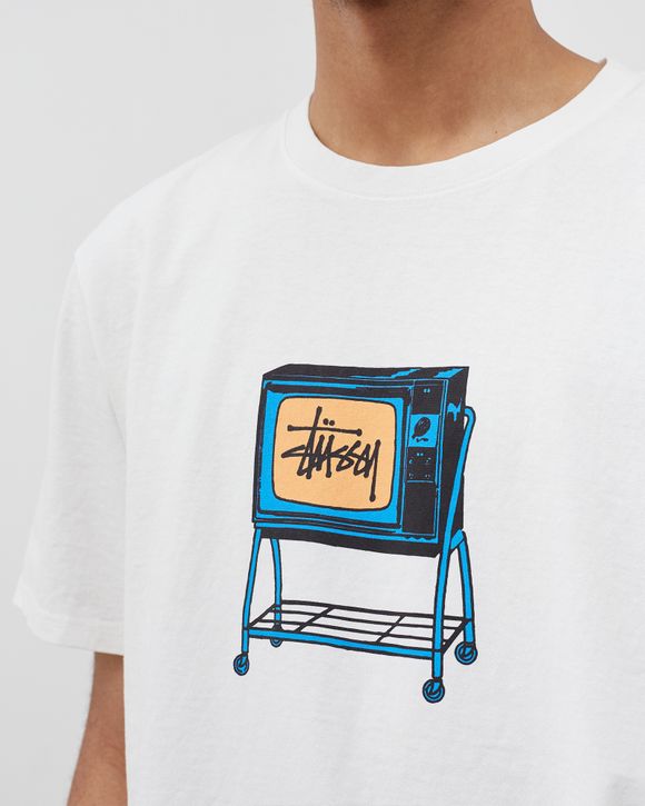 Stussy Rolling TV Pig Dyed tシャツ L テレビ　白 Stussy Rolling TV Pig Dyed tシャツ L テレビ 白