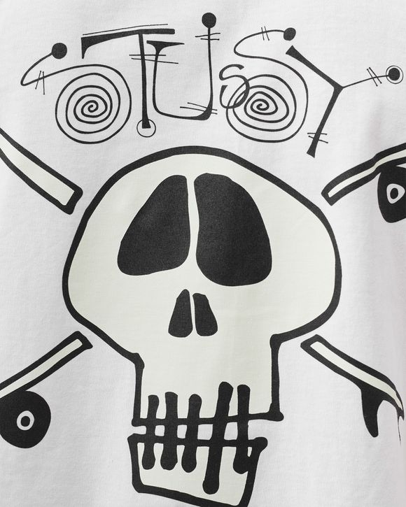 Stussy Surf Skate Skull Tee White - white