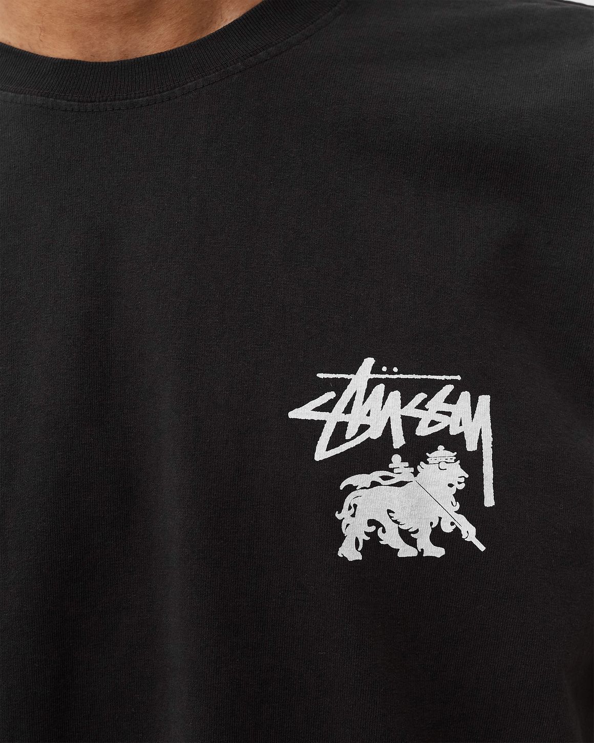 Stussy Rasta Dot Pig. Dyed Tee Black | BSTN Store
