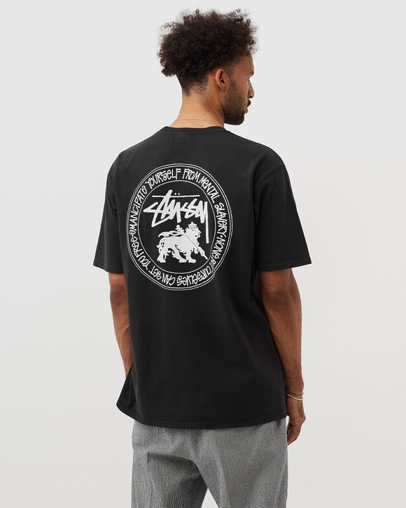 Stussy Rasta Dot Pig. Dyed Tee Black - black