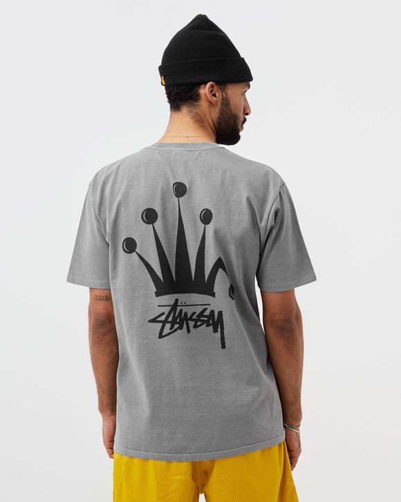 Stussy REGAL CROWN PIG DYED TEE Grey - grey