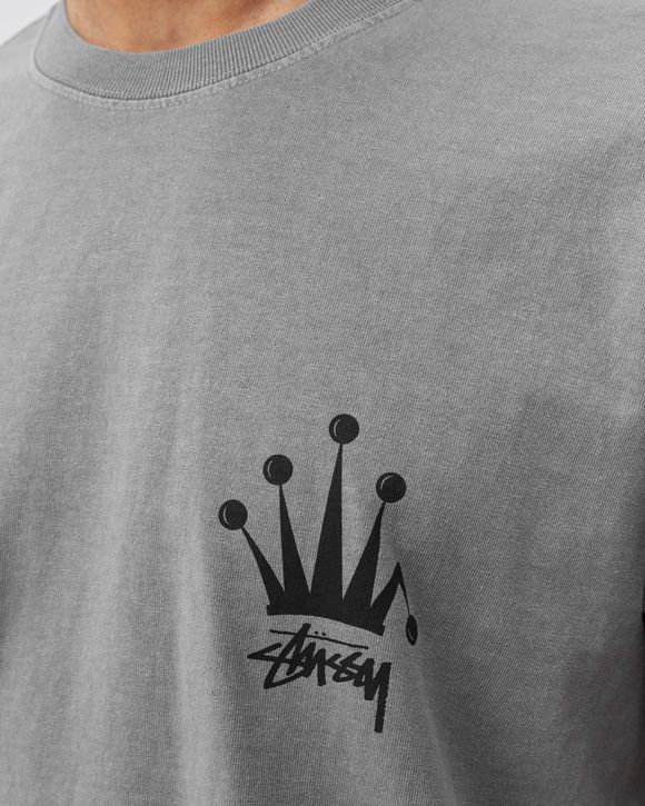 Stussy REGAL CROWN PIG DYED TEE Grey - grey