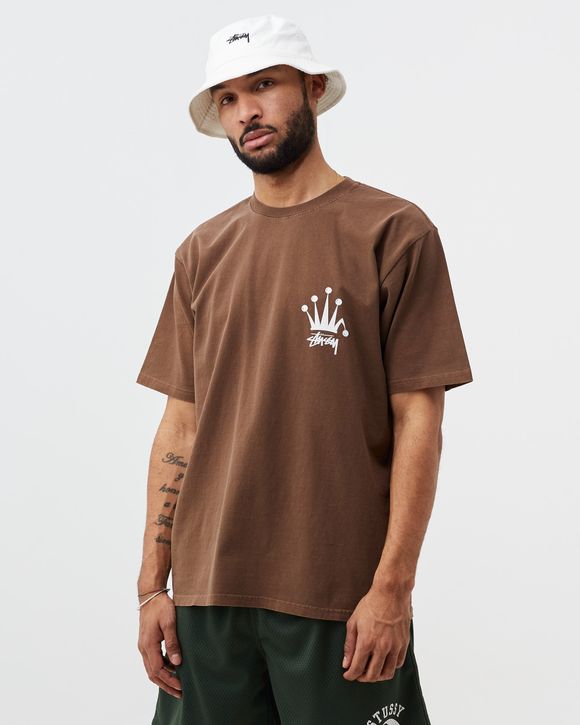 Stussy REGAL CROWN PIG DYED TEE Brown - coffee