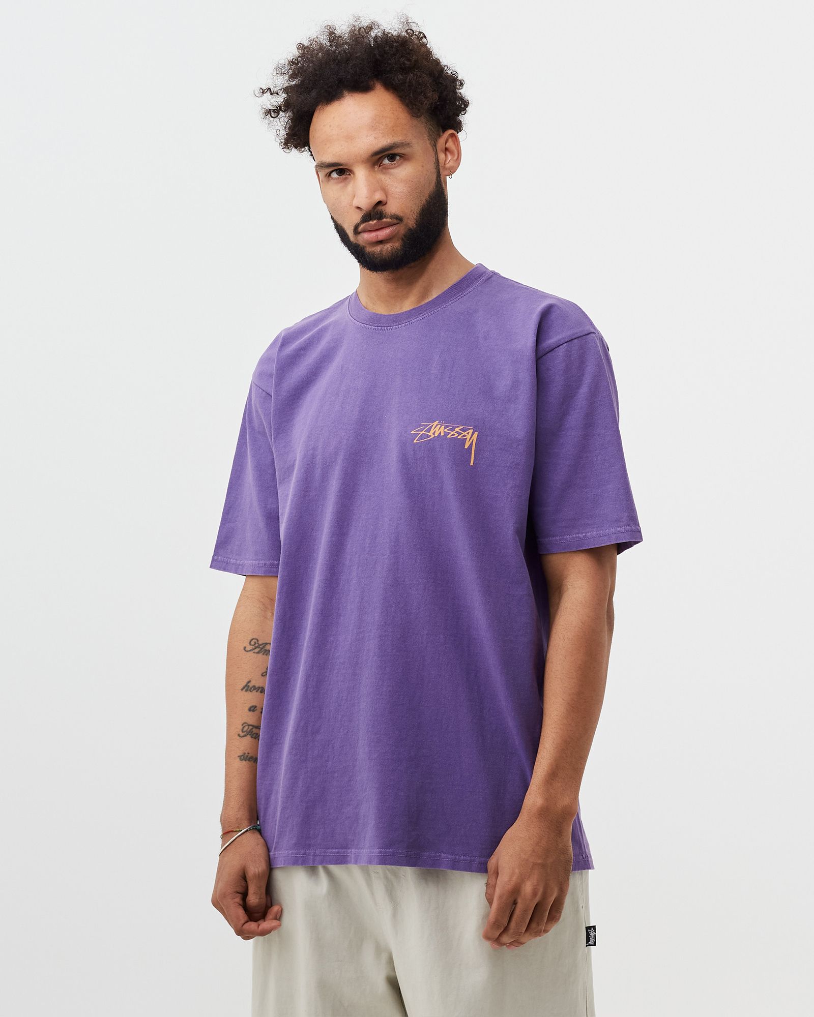 Stussy Statue Pig. Dyed Tee Purple | BSTN Store