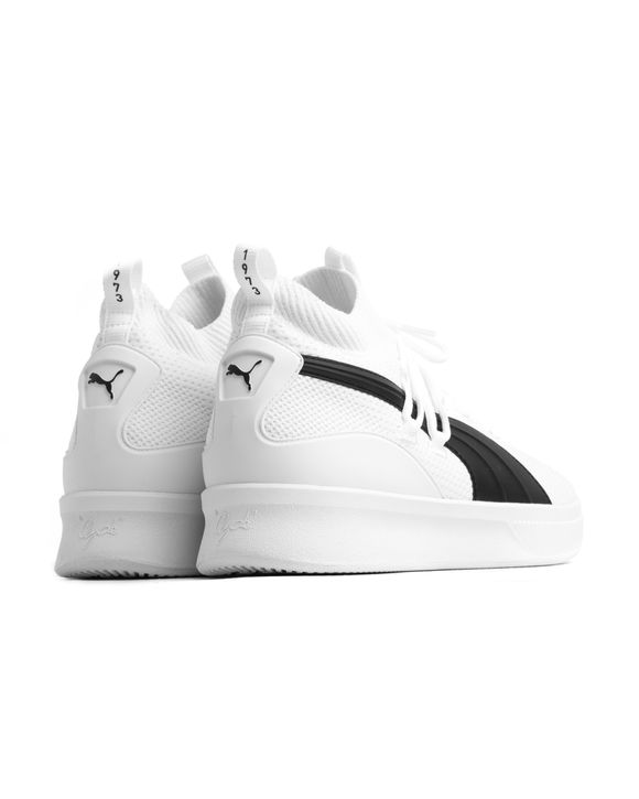 Puma clyde court black hotsell and white