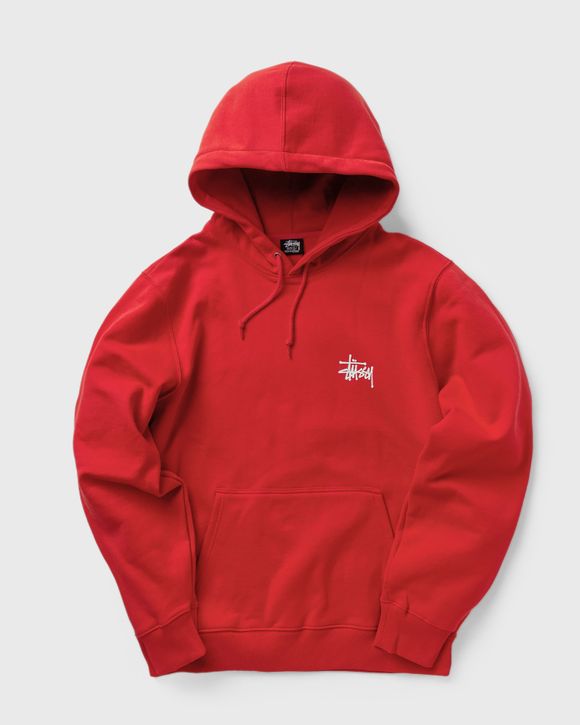 Red 2024 stussy hoodie