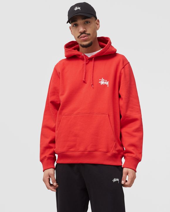 Stussy Basic Hoodie Red - red