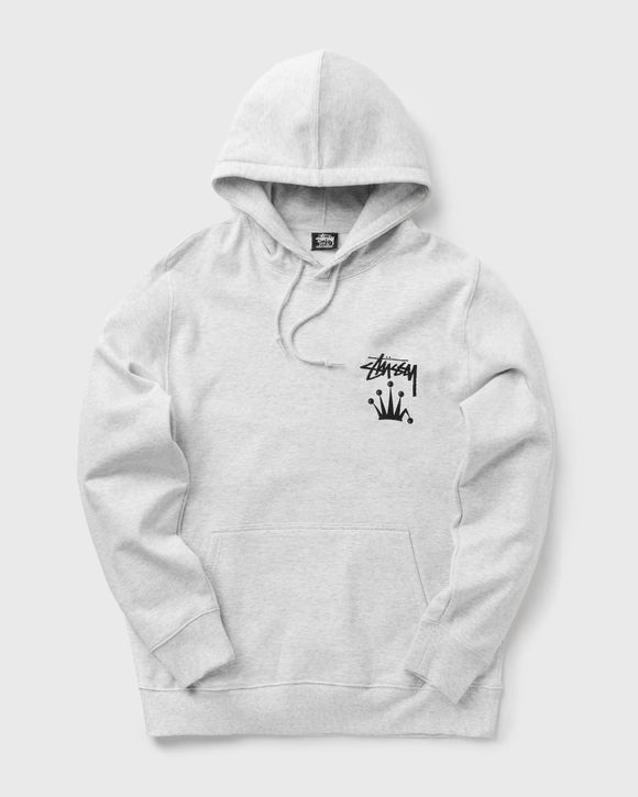 Stussy Stock Crown Hoodie Grey - ash heather