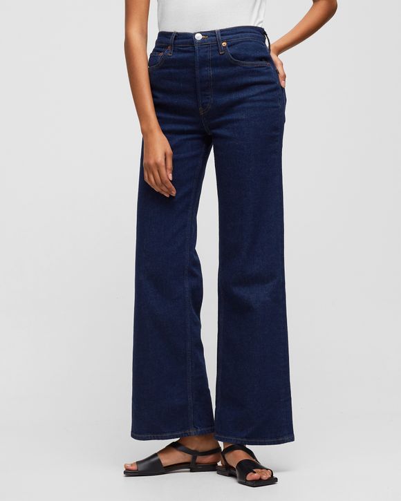 RE/DONE 70s Ultra High-rise Wide-leg Jeans in Blue