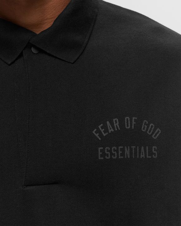 Fear of God Essentials FLEECE POLO Black | BSTN Store Fear of God Essentials FLEECE POLO Black | BSTN Store