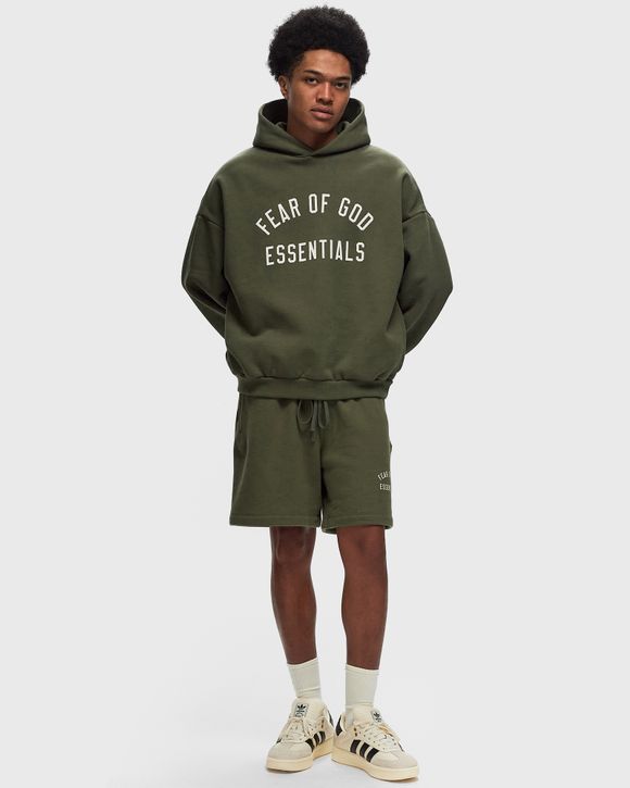 Fear of god green hoodie sale