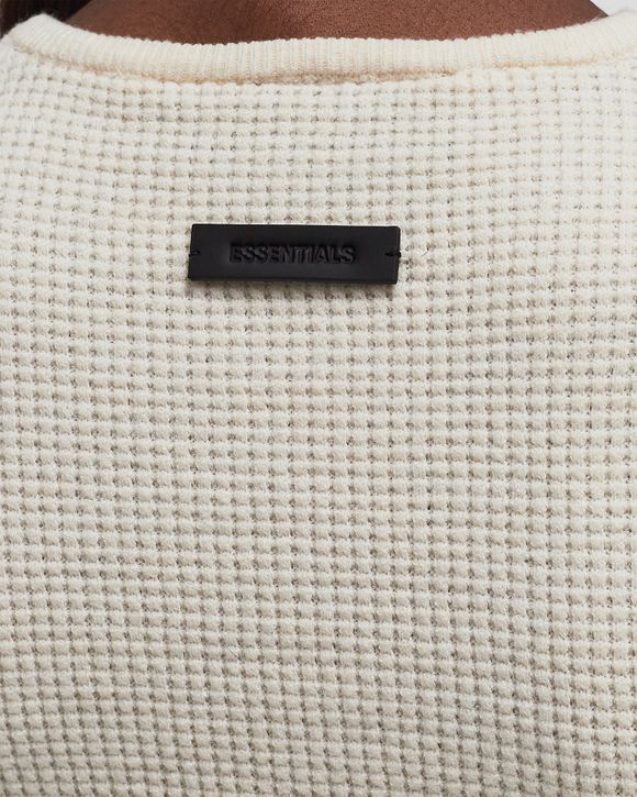 WAFFLE FITTED LONG SLEEVE SWEATER