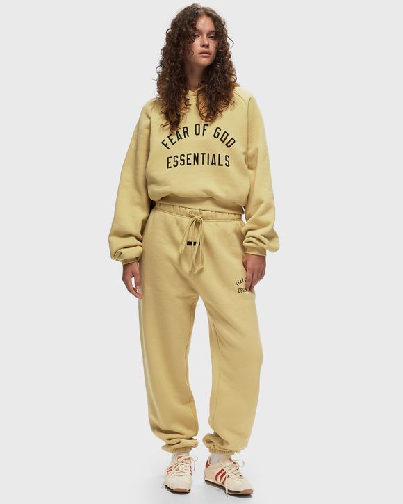 Fear of God Essentials FLEECE CROPPED HOODIE Orange BSTN Store