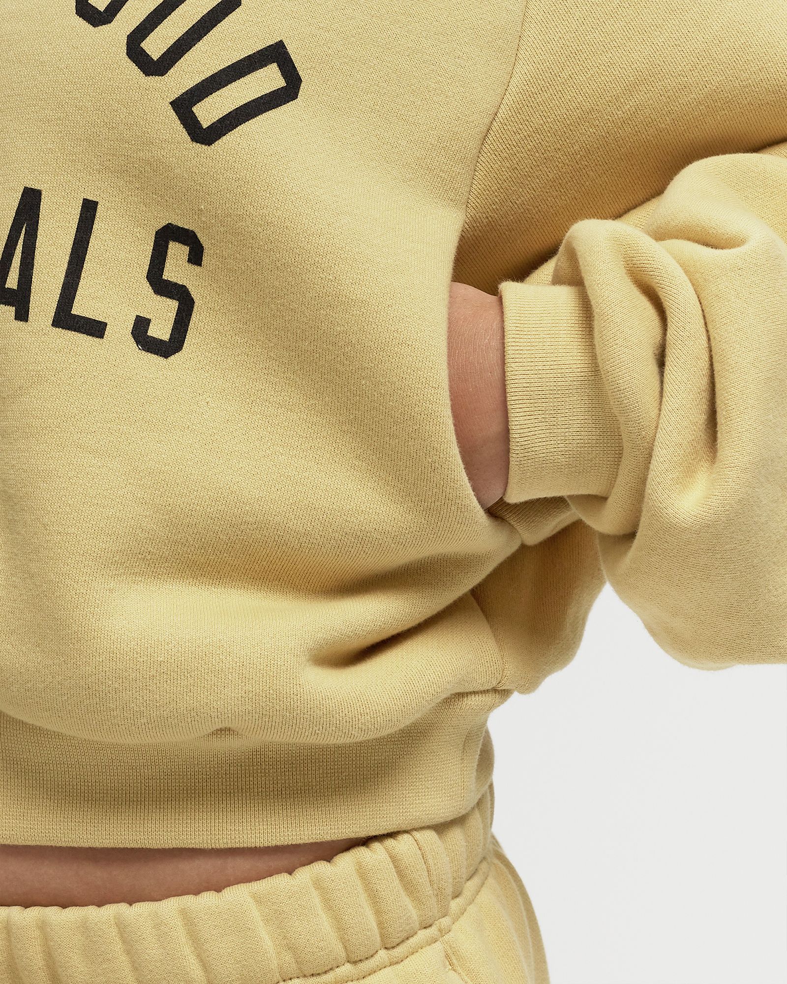 FLEECE CROPPED HOODIE