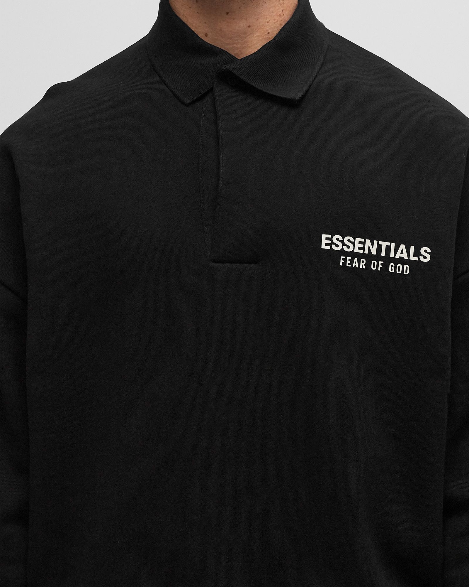 Fear of God Essentials FLEECE POLO Black | BSTN Store